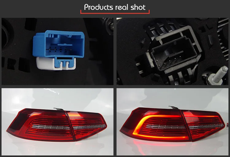 Стайлинга автомобилей светодиодные лампы для хвоста VW Passat B8 задние фонари- LED фонарь DRL динамический отложным воротником сигнальный светодиод Обратный заднего Туман
