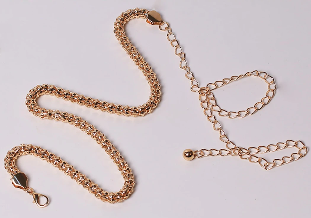 Женский ремень на талию простой металлический пояс украшение для