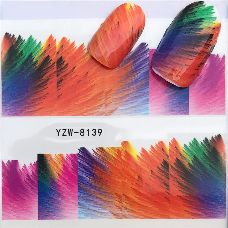 LCJ 1 лист милый кот узор дизайн ногтей Фольга переводные наклейки водные переводные наклейки 3D декоративный Маникюр Инструменты - Цвет: YZW-8139