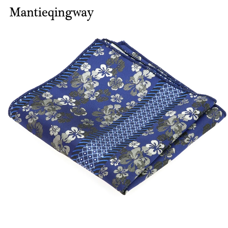 Mantieqingway ретро цветы 8,5 см Gravata Hanky запонки наборы для мужчин синяя широкая жаккардовая галстук на шею Квадратные запонки наборы на каждый день