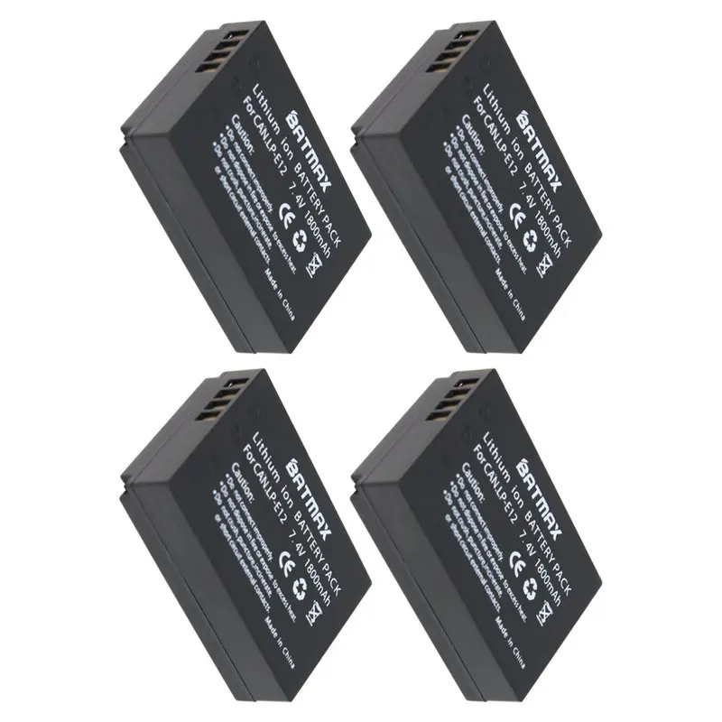 Аккумуляторы для камеры Canon EOS M M2 100D EOSM EOSM2 EOS100D, 7,4 В, 1800 мАч