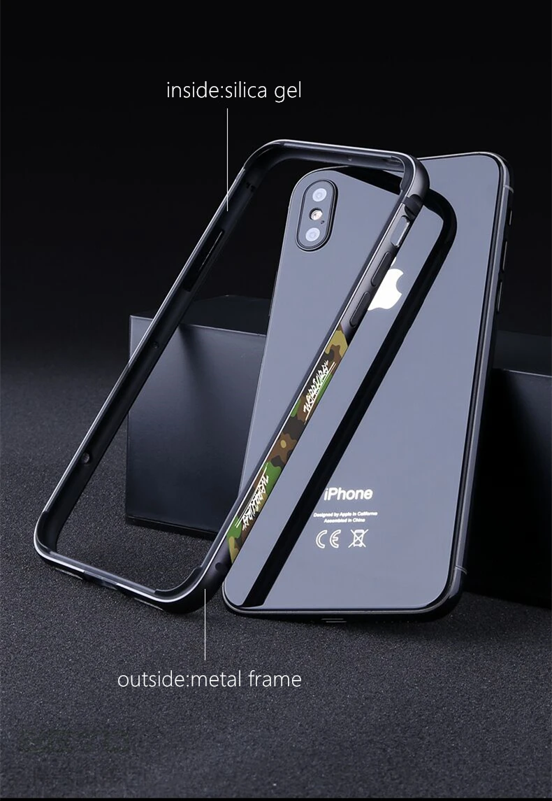 Металлический бампер для iphone6/i 6s/i6 Плюс/i 6s Плюс/iX, средний защитная рама взрывоустойчивой Coque Capinha, al сплав+ силиконовые