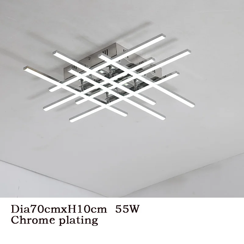Dia700mm Chrome Современный светодиодный потолочный светильник для фойе, гостиной, спальни, кухни, ресторана, поверхностное крепление, металлический хромированный потолочный светильник - Цвет корпуса: Dia700mm Chrome