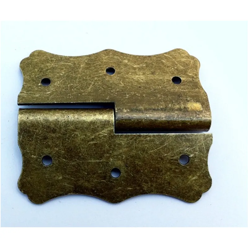 8PCS 60x50mm Flower Cabinet Door Hinges Butt DIY Box 6 Holes Bag Accessories Bronze Tone | Обустройство дома