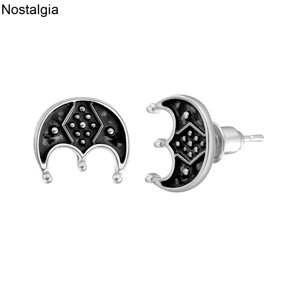 

Crescent Moon Earrings Small Ear Studs Men Women Earings Fashion Jewelry 2019