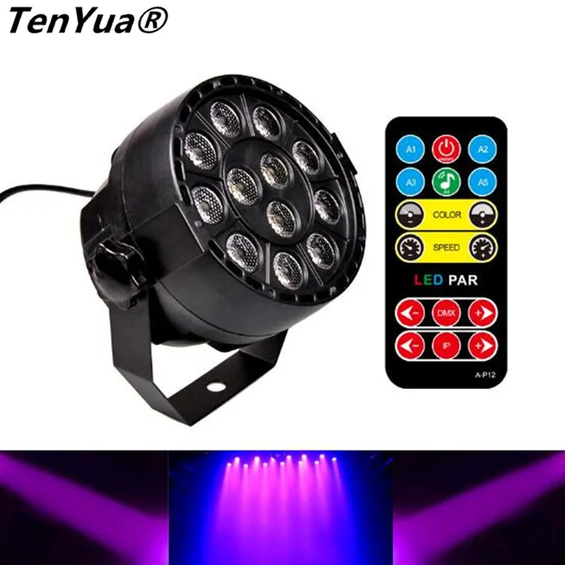 

Светодиодный светильник для сцены TenYua Par, 12 светодиодов, 20 Вт, DMX 512, цвет мечты для клубного DJ шоу, дома, вечеринки, бального зала
