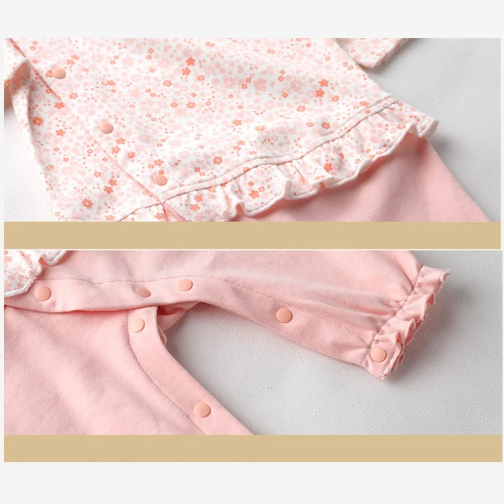 Пляжная одежда с цветочным рисунком для новорожденных девочек Розовые летние