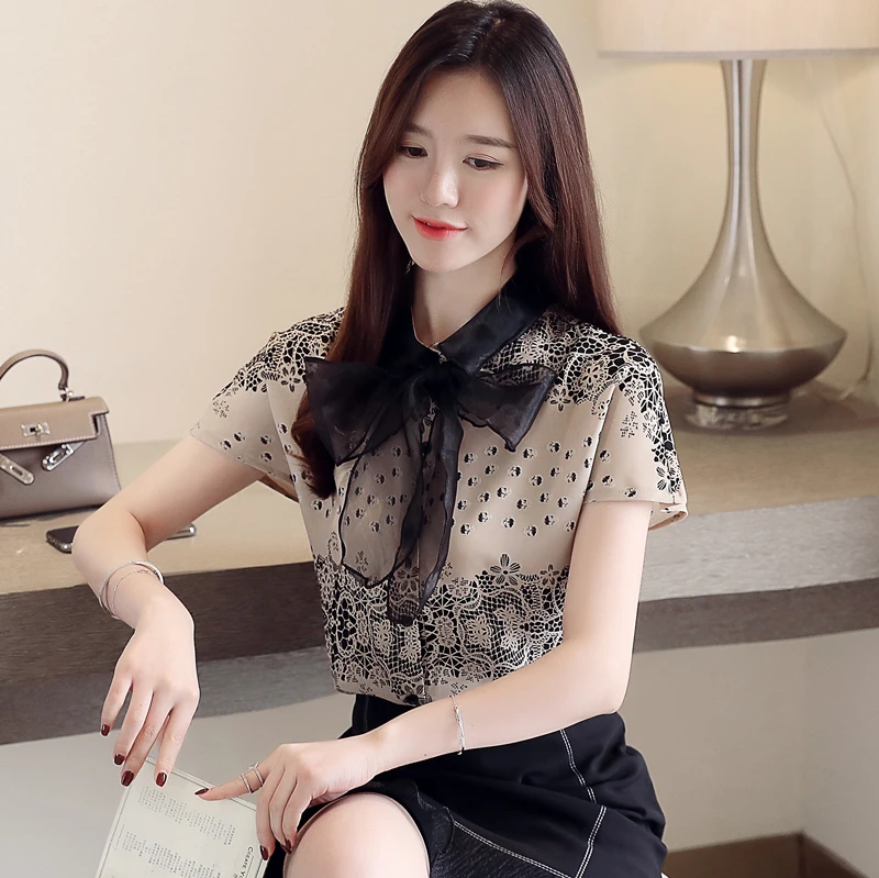 Летние модные туфли лодочки для офиса рубашка женское с коротким рукавом топы и