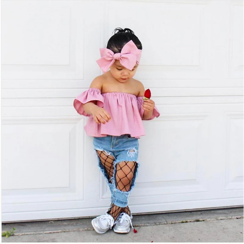 Новое поступление детская черная сетчатая одежда для маленьких девочек детские