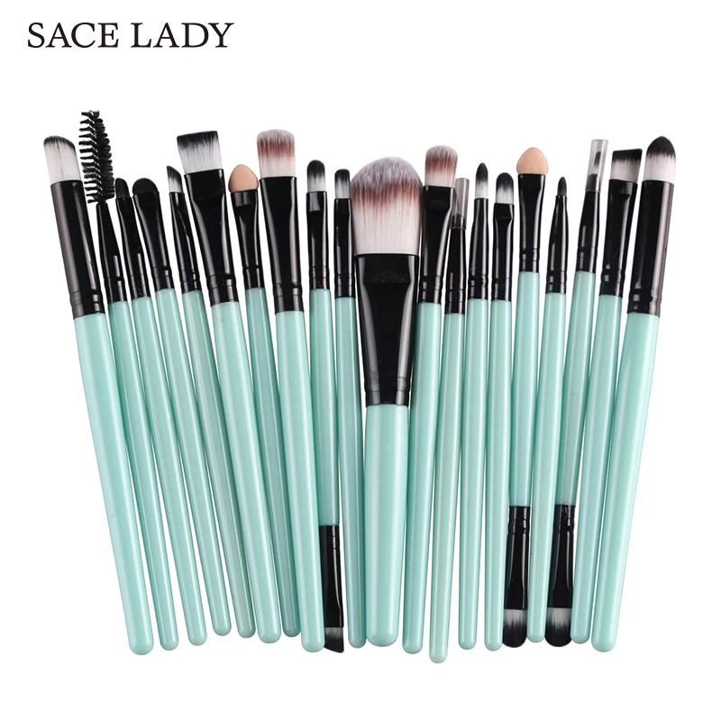 SACE LADY набор кисточек для макияжа 20 шт. набор кисточек для основы бровей Тени для век подводка для глаз Пудра Макияж инструмент с ресницами, губами косметика