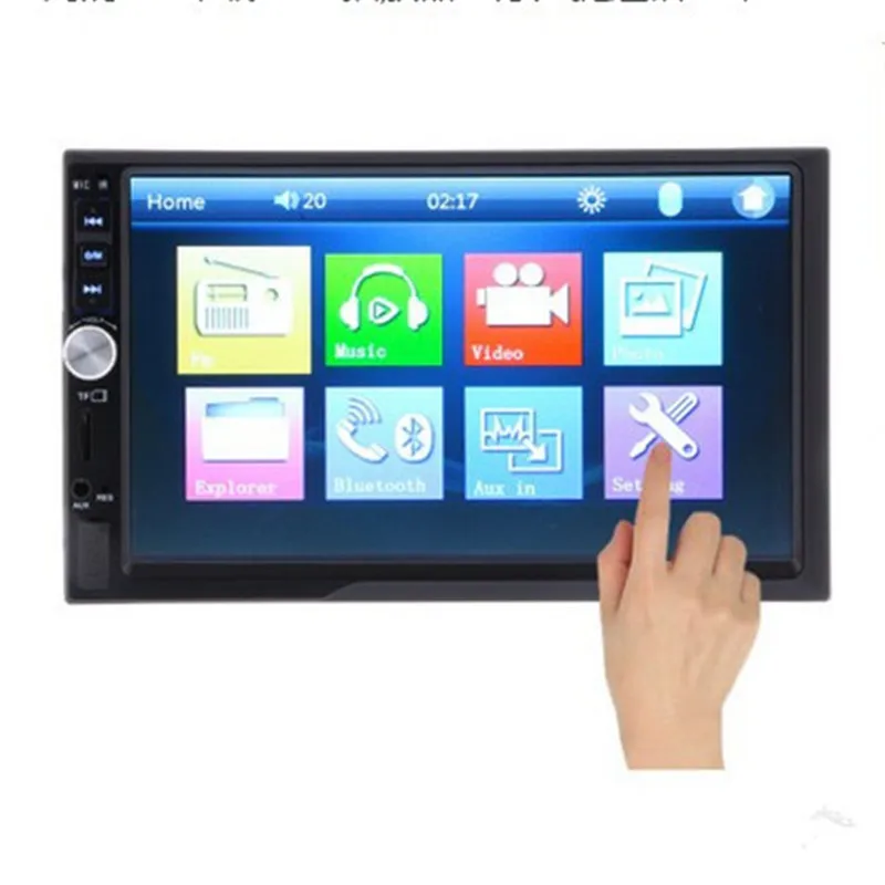 7012B 7 дюймов двойной 2 Din Bluetooth 1080 P автомобиля стерео, сенсорный экран FM плеер Аудио Видео зеркало радиосвязь