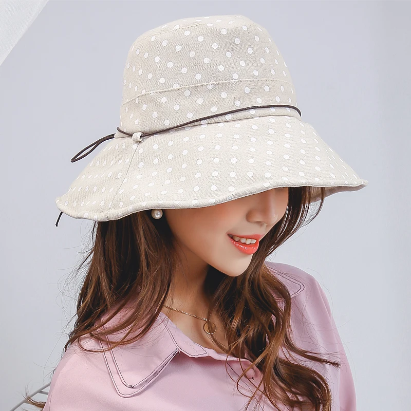 Весенне летняя женская шляпа ведро тканевая хлопковая Складная пляжная шляпка