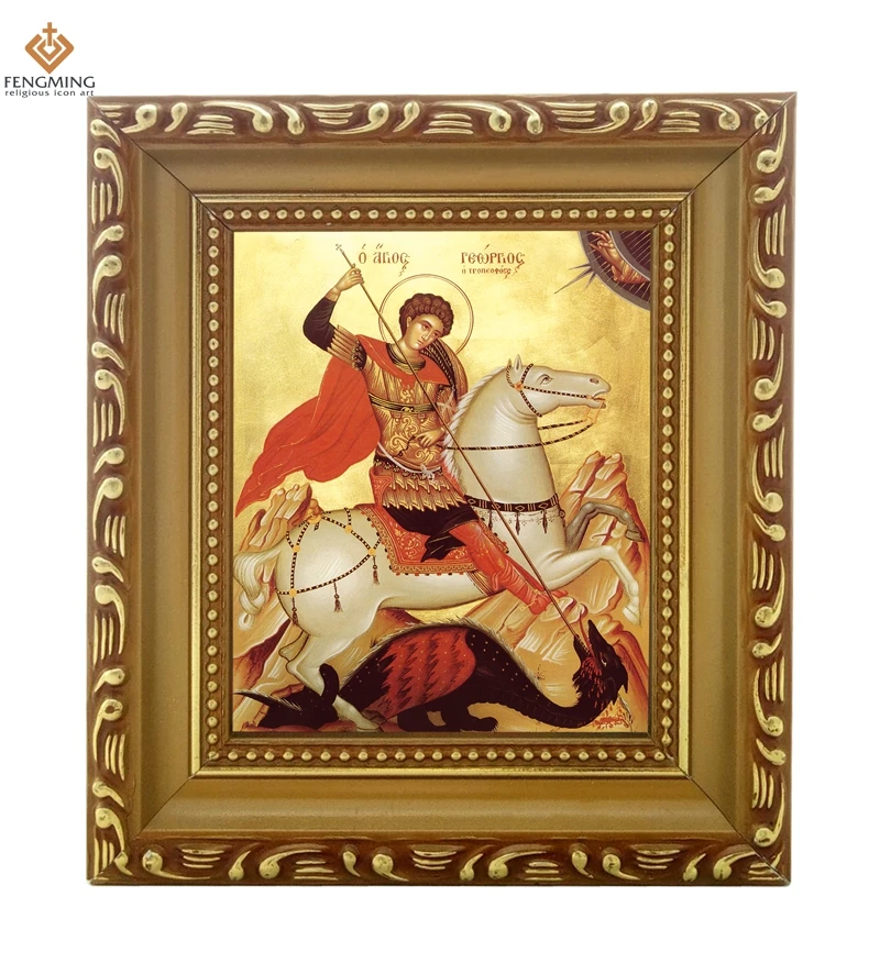 Фоторамка для русской православной церкви lcon saint george деревянное ремесло