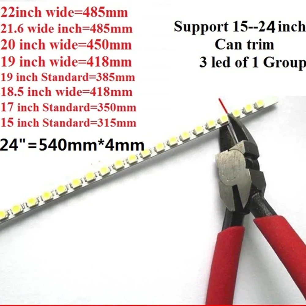 24 Inch adjustable light LED backlight kit 540mm work for 15"17"19"22"22 inch 24" upgrade LCD screen to Monitor | Лампы и