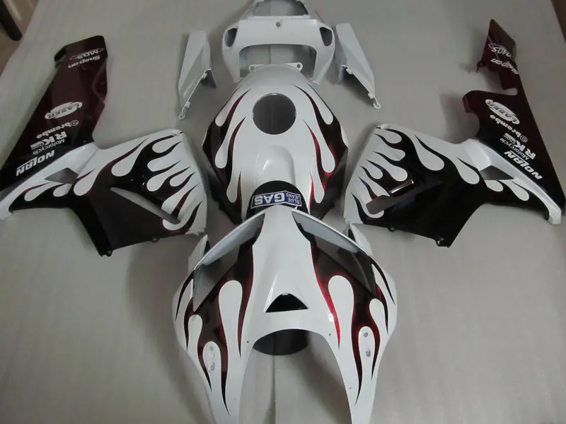 

Free screws+gifts Injection mold Fairing kit for HONDA CBR600RR F5 05 06 Black Flame White 2005 2006 CBR600 Fairings set