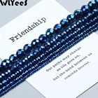 Граненые круглые гематитовые бусины WLYeeS, синий натуральный камень, шарик 2 3 4 6 8 10 мм для изготовления ювелирных изделий, браслетов, ожерелий, аксессуары для рукоделия