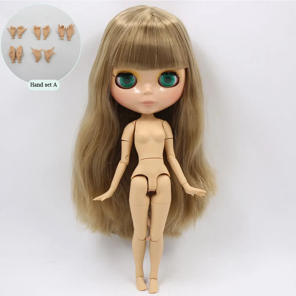 ICY Nude Blyth Custom Doll No. BL662 светло-коричневые волосы 1/6 bjd, pullip, licca, jerryberry - Цвет: B doll with hand A
