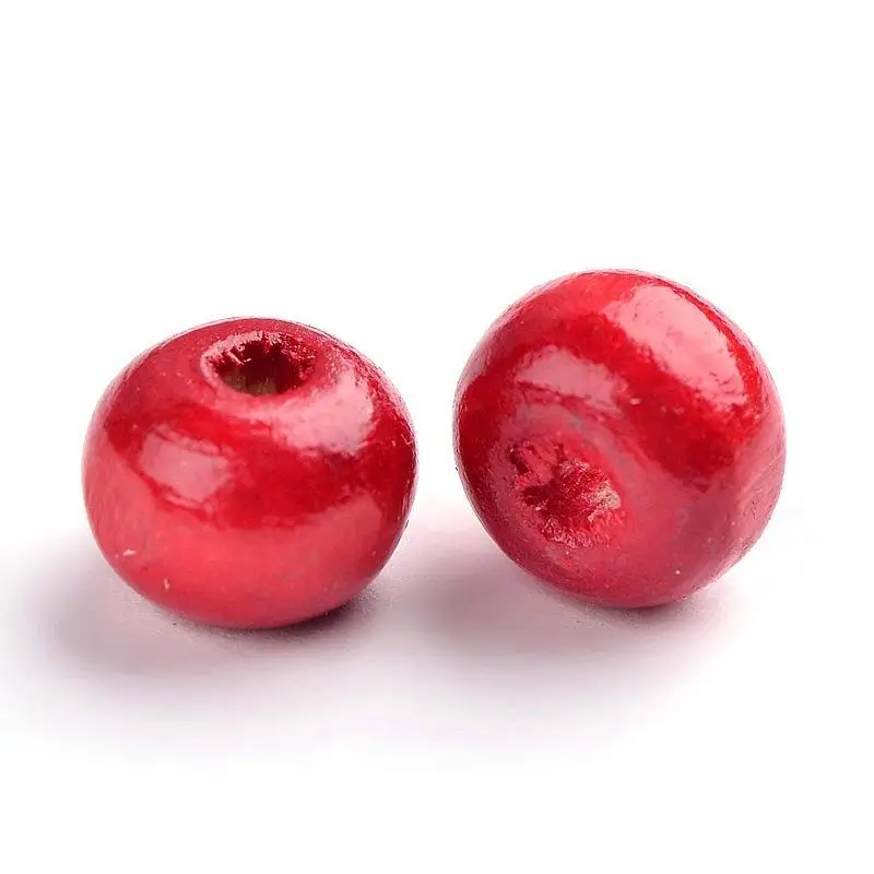 

Jewelry Beads Wood Beads, Lead Free, Round, Dyed, Red, Brown, Black, Light Yellow, 7x6mm, Hole: 3mm