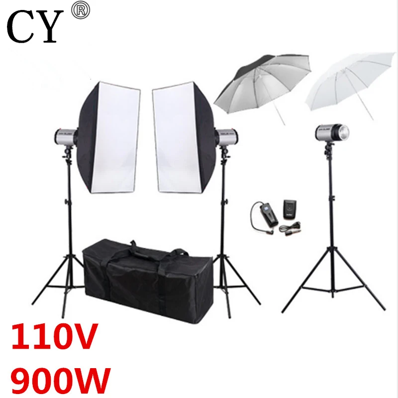 Фотовспышка CY 110 В 900 Вт комплект вспышки Godox 300DI стробоскоп фото зонт студийные
