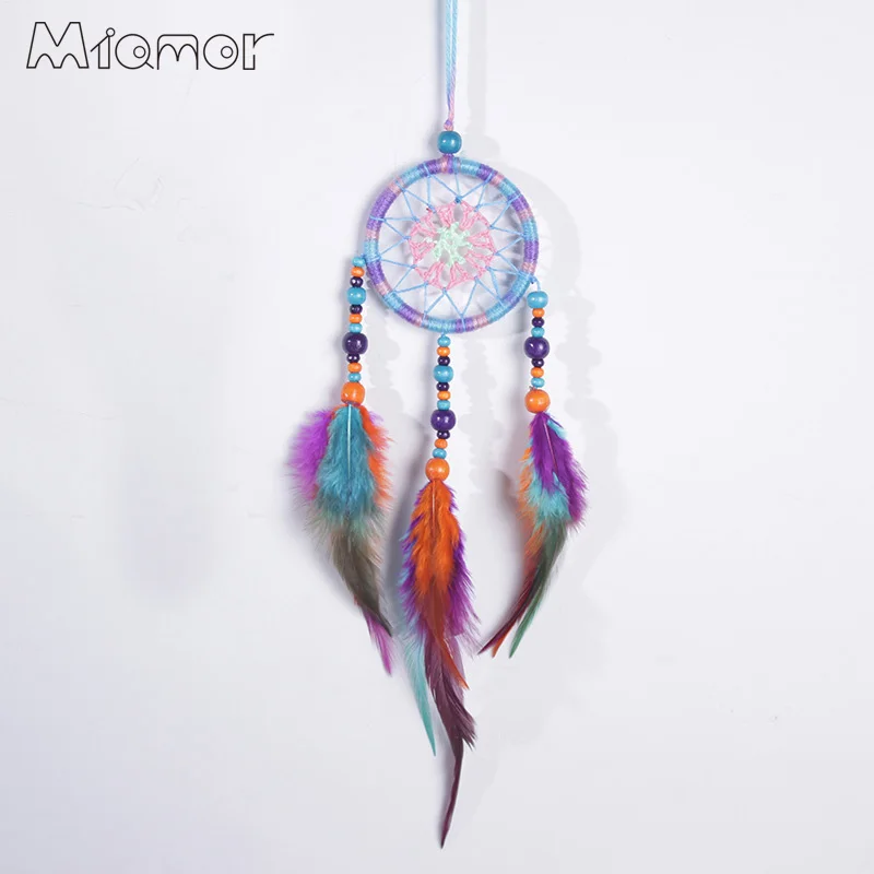 Подвесная машинка Colorfu в индийском стиле с подвеской виде перьев Ловца снов