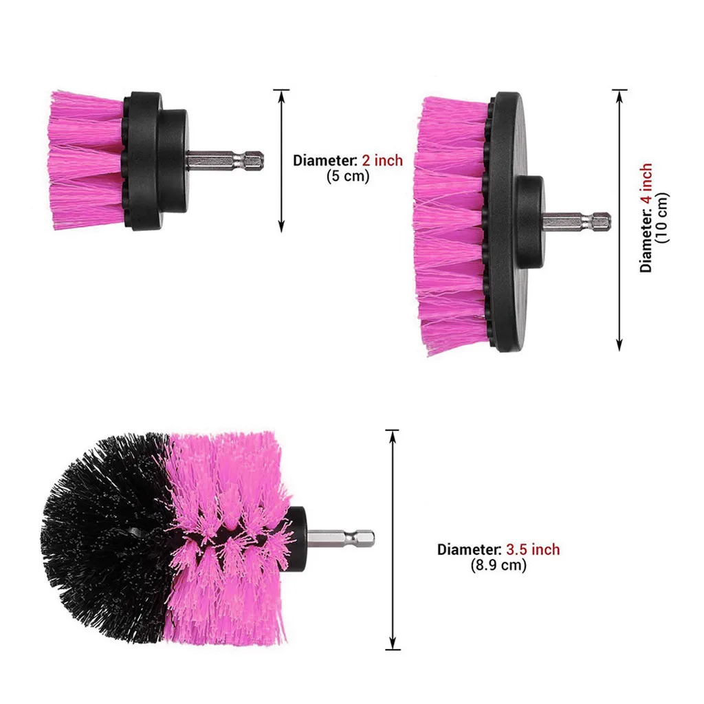 3 Piece Scrub Brush Power Drill Cleaning Tub Cleaner Combo Tool Kit Perfect for Grout | Дом и сад