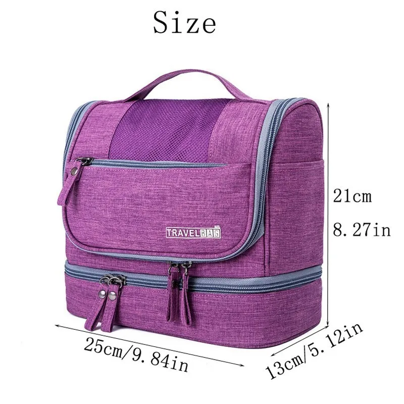 Водонепроницаемый двухслойный портативный набор туалетных принадлежностей для