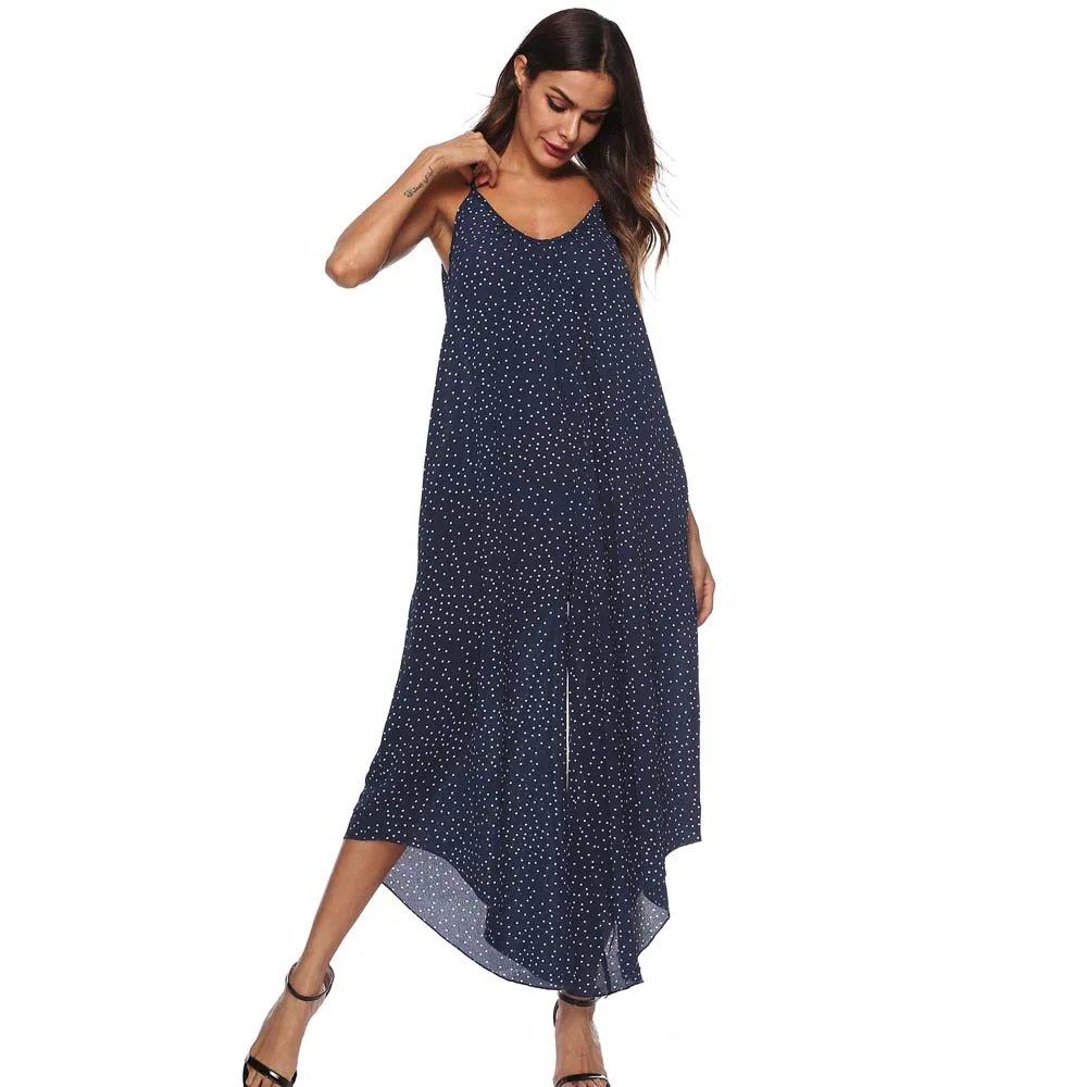 Летний женский свободный комбинезон сексуальный с v образным вырезом и открытой