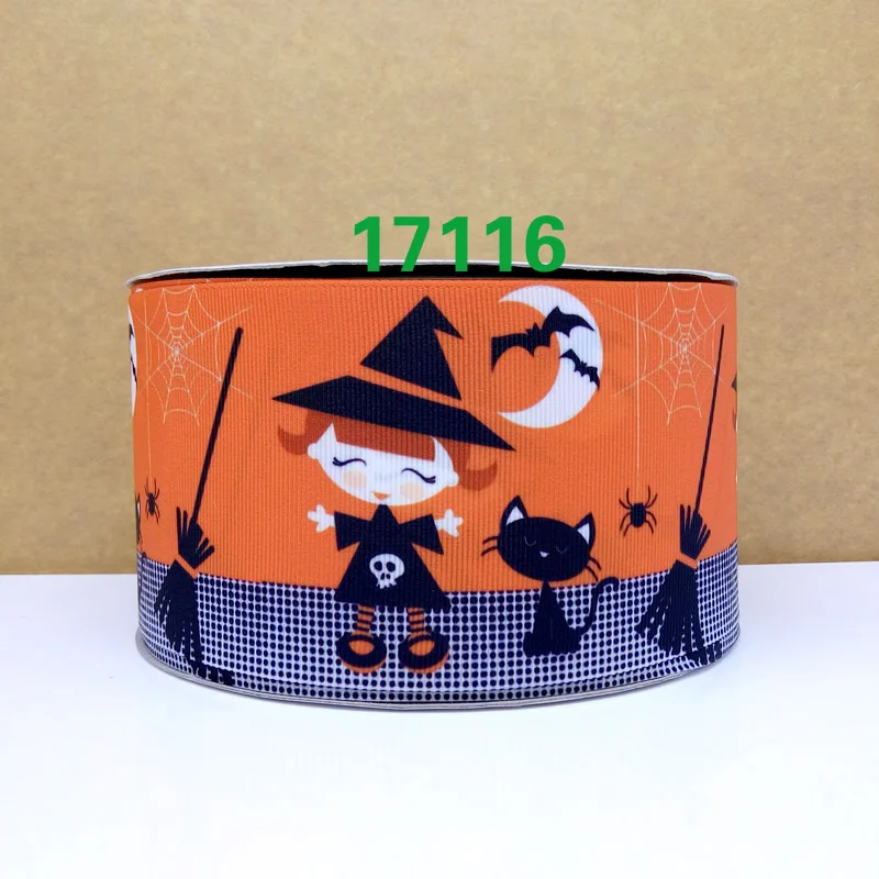 Бесплатная доставка 50 ярдов Хэллоуин печатных grosgrain ленты 17169|halloween printed ribbon|printed ribbongrosgrain ribbon |