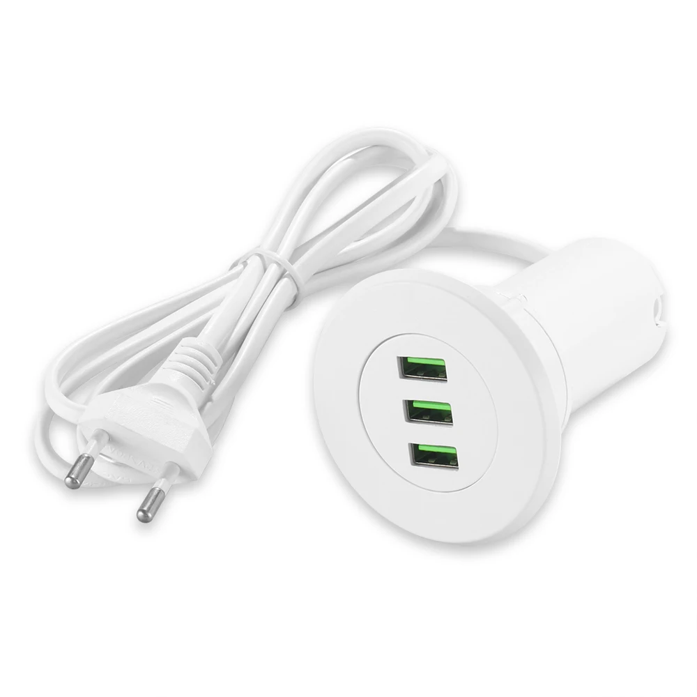 Трехпортовый usb-концентратор с втулкой, настольное usb-зарядное устройство, портативный адаптер, быстрая зарядка для samsung, для huawei, sony