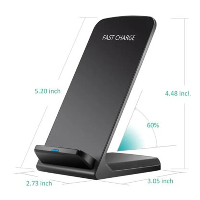 5 В/2A Qi Беспроводной быстро Зарядное устройство для samsung Galaxy Note 8 S7E S8 S9 зарядки