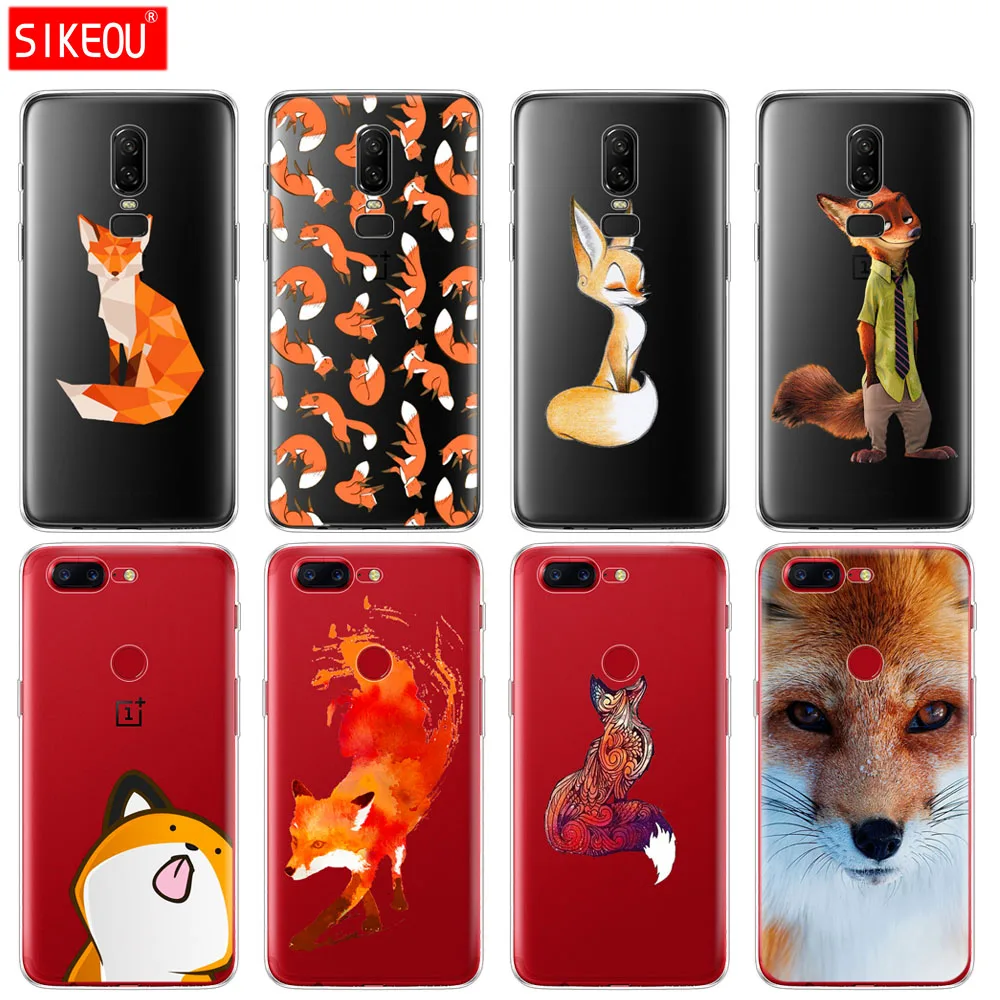Силиконовый чехол для Oneplus one plus 6 5T 5 3 A3000 A5000 мягкий ТПУ с цветным рисунком лисы