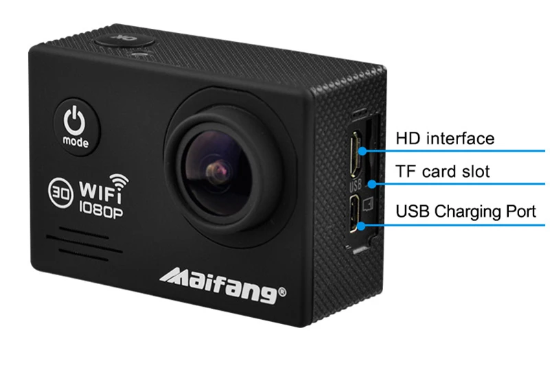 Ультра HD экшн-камера wifi видеокамеры 14MP 170 go mini deportiva 2 дюйма f60 Подводная Водонепроницаемая Спортивная камера pro 1080P 60fps