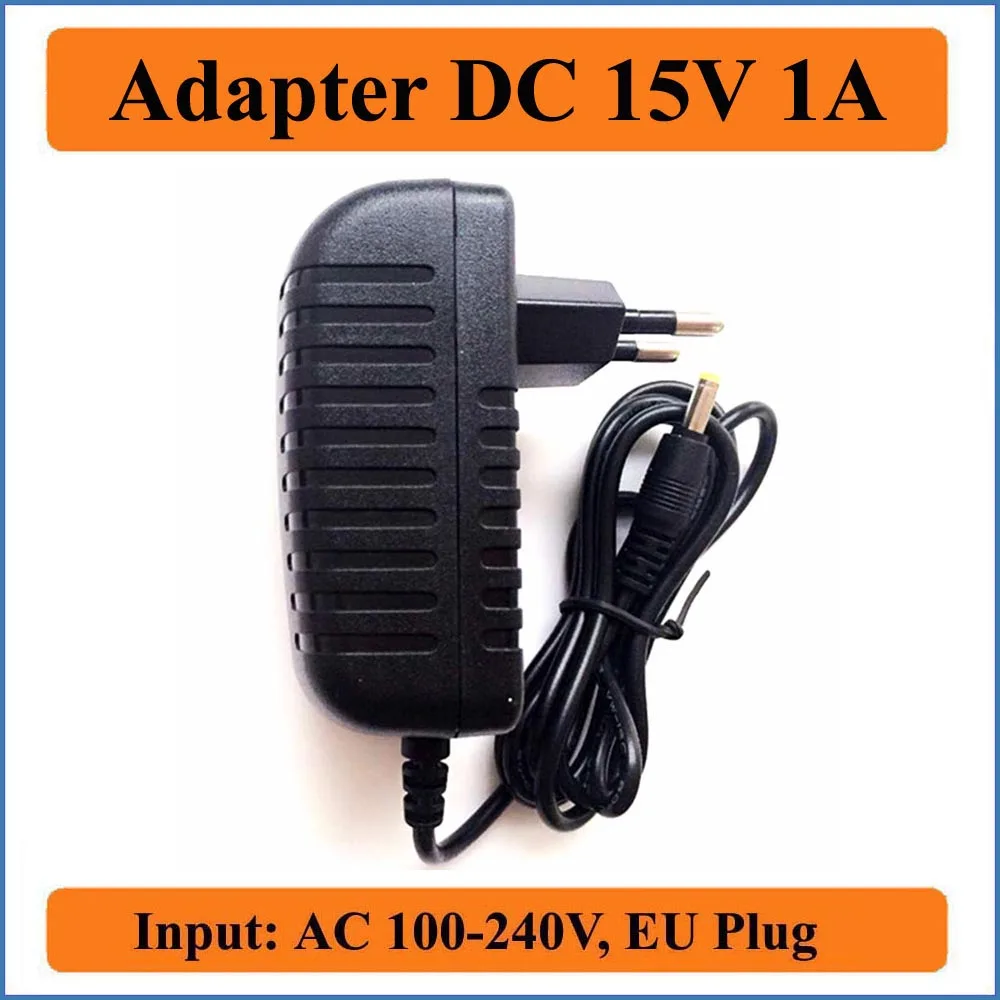 15V 1A штепсельная вилка европейского стандарта AC DC адаптер AC100V 240V переменного тока