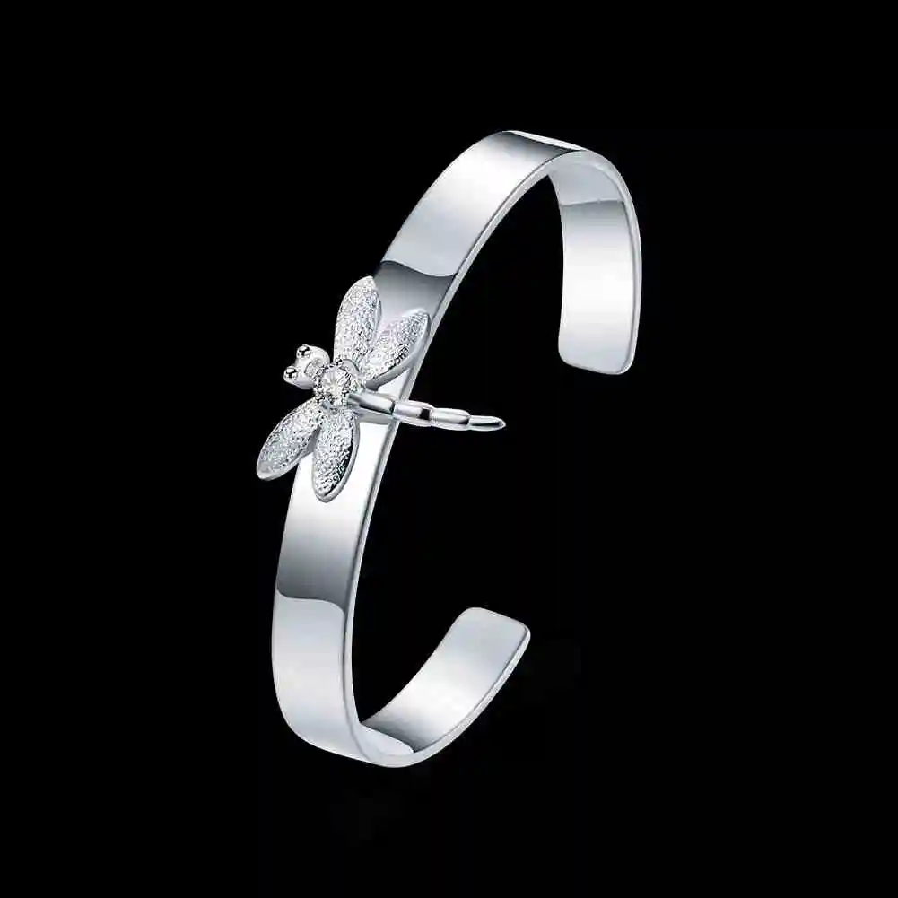 Горячая продажа 925 Серебряный ювелирный браслет изящная мода стрекоза Высокое