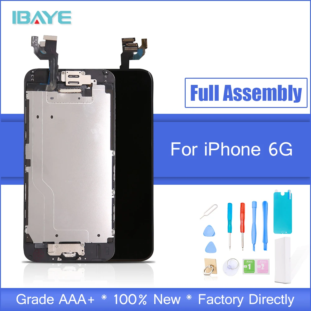 Для iPhone 6 экран Главная Кнопка фронтальная камера динамик для iphone ЖК дисплей
