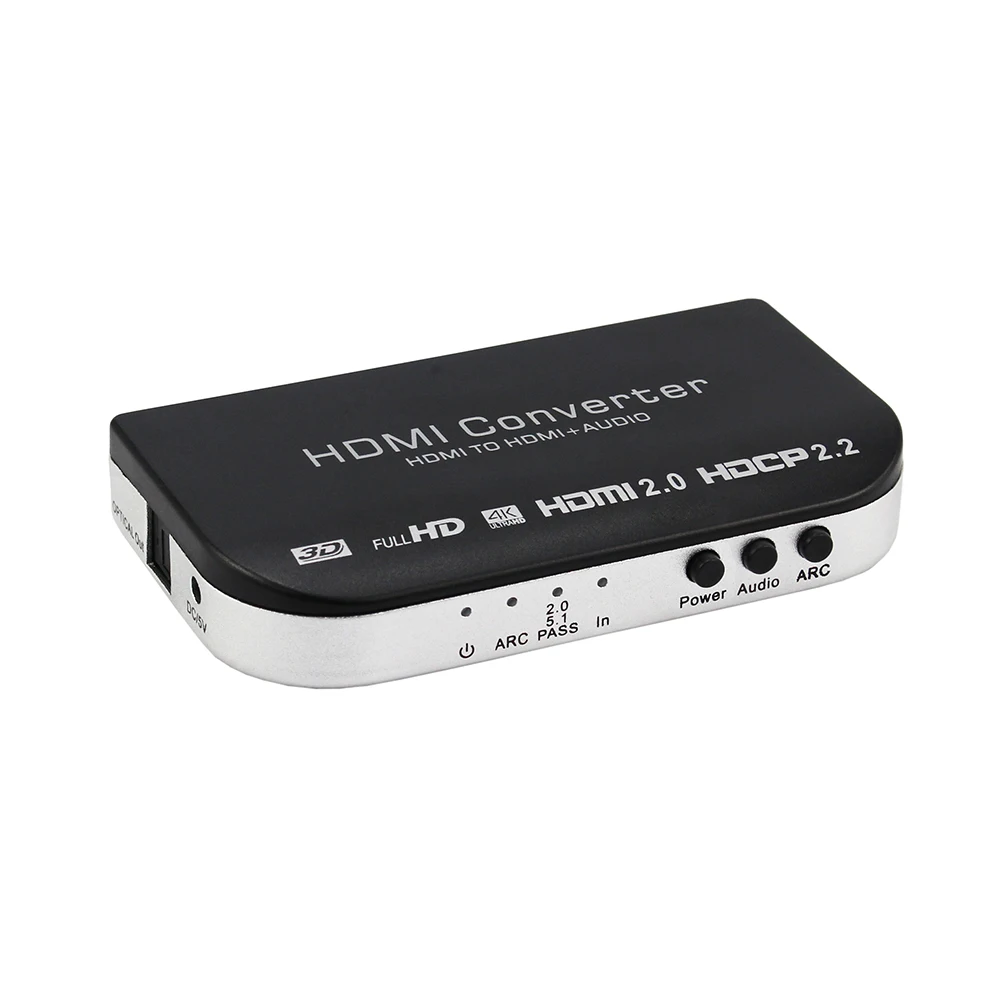 HDMI 2 0 экстрактор в и оптический TOSLINK SPDIF + 3 5 мм стерео аудио конвертер 4K 3D ARC