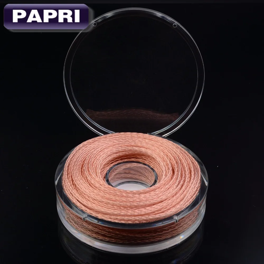 PAPRI 3.28ft/1 м 8 ядер PTFE OCC Медный провод обновления аудио кабель для наушников Hifi DIY