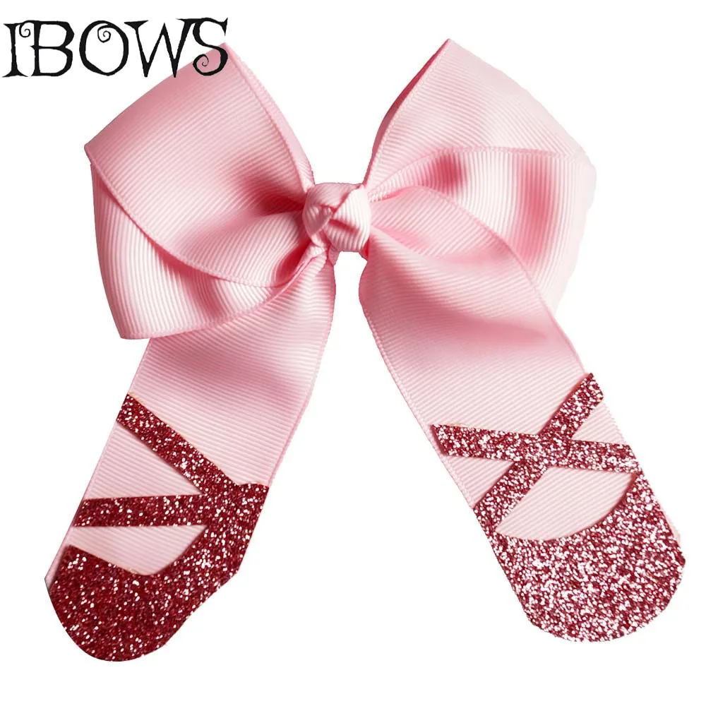 4 5 &quotновые балетные туфли заколки для волос Бутик девочек блестящие банты