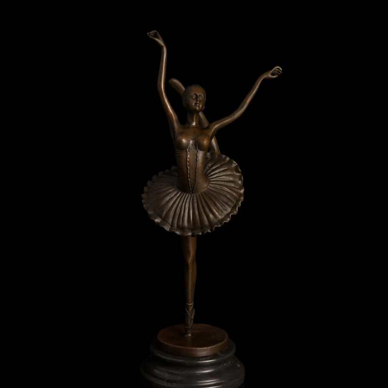Бронзовая танцевальная Статуэтка балерины декоративно-прикладное искусство
