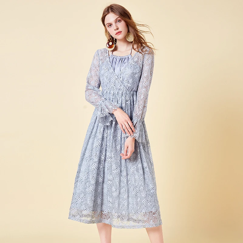 Женское кружевное Сетчатое платье ARTKA тонкое хлопковое длинное в богемном стиле