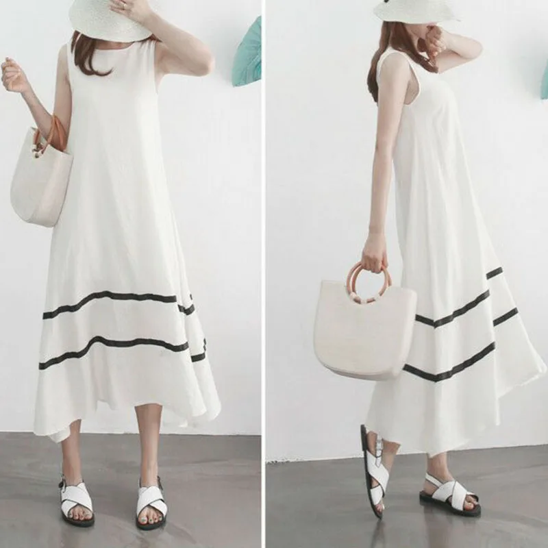 Женское вечернее платье майка без рукавов черно белое средней длины из тюля с