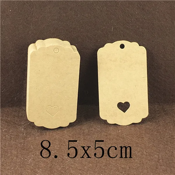 8.5x5cm 200 шт коричневые белые пустые бумажные картонные закладки для книги блокнот Марка Мульти Стили имя карты принимаем логотип на заказ - Цвет: 8.5x5cm