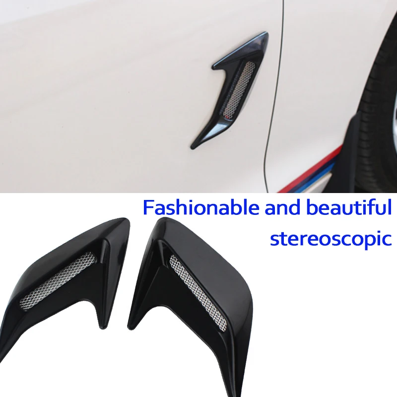 LENTAI 1 шт. капот автомобиля боковые вентиляционные отверстия наклейки акула