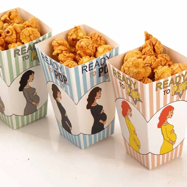 Коробки для попкорна дизайнерские миниатюрные картонные коробки с зубчатыми