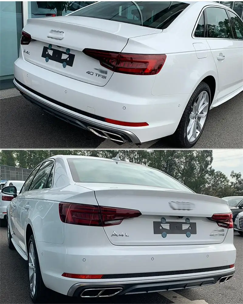 Автомобильный Стайлинг Rline хвост горло выхлопная труба для Audi A4 B9 выхлопная труба Авто выхлопная труба крышка наклейка глушитель наконечник аксессуары