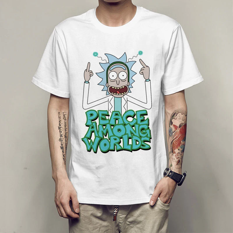 New rick and morty geek T shirt men women TV tee anime funny t-shirt Cool Rick Morty Summer Anime B T-shirts | Мужская одежда
