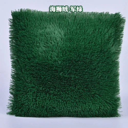 dark green Однотонный длинный плюшевый чехол для подушки, Теплый Мягкий Квадратный диван, автомобильный чехол для подушки, домашний декор, товары для дома, декоративная коробка(без сердечника - Цвет: dark green