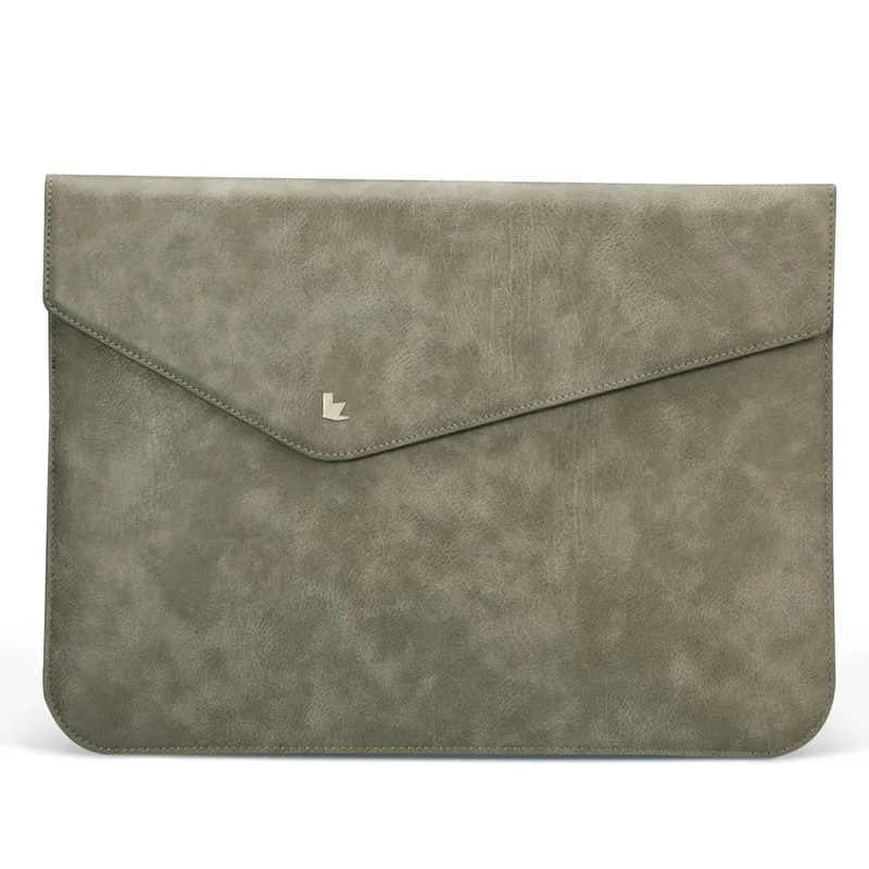 Grey Jisoncase Роскошный чехол из искусственной кожи для Macbook Air Pro retina 13 дюймов ультра тонкий бизнес Винтажный чехол для ноутбука сумки и чехлы - Цвет: Grey