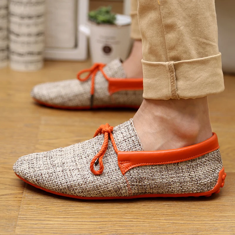 LAISUMK Dropshipping Men Shoes Summer Breathable Fashion Weaving Casual Soft Lace-up Comfort Men's Loafers Driving | Обувь