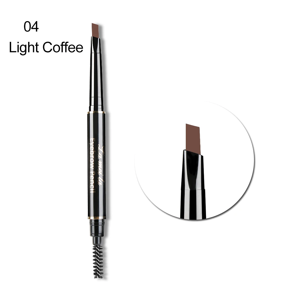 light coffee 1 шт. натуральная двойная головка автоматическая ручка для бровей длительная Татуировка водостойкая ручка для бровей карандаш макияж декоративная косметика инструменты - Цвет: light coffee